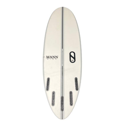 Bottom Firewire S Boss 5'8 in futures fin setup