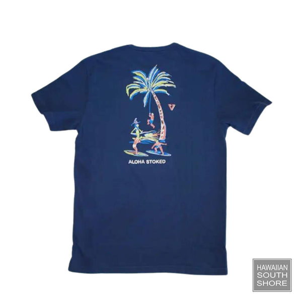 Vissla T-Shirt ALOHA STOKED Small-XLarge Blue Color