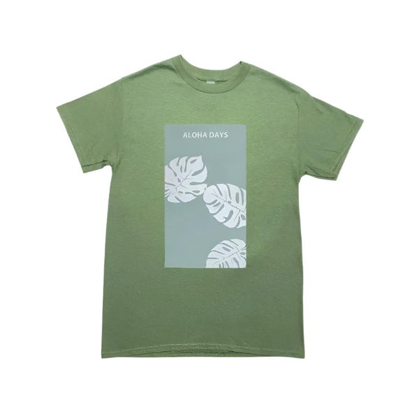 Shop Aloha Days Monstera Green Tshirt