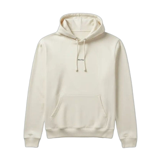 Aloha Days Flower Hoodie in Milk, front, flat lay