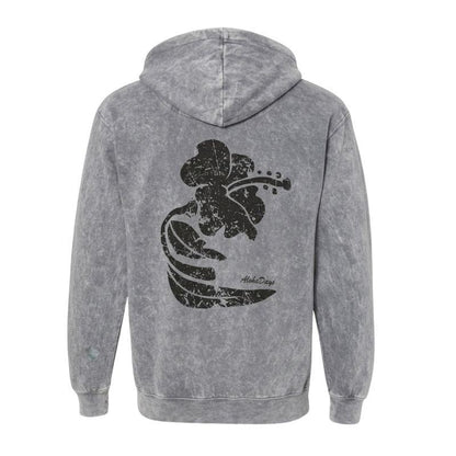 Aloha Days Hoodie Hibiscus Ltd. Made In Hawaii Small-XLarge Grey - Must-Have for Surfers