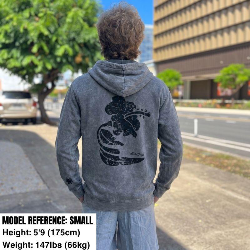 Aloha Days Hoodie Hibiscus Ltd. Made In Hawaii Small-XLarge Grey - Must-Have for Surfers