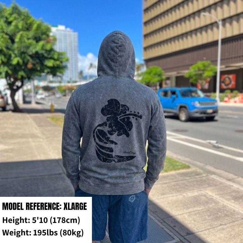 Aloha Days Hoodie Hibiscus Ltd. Made In Hawaii Small-XLarge Grey - Must-Have for Surfers