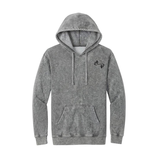 Aloha Days Hibiscus LTD Hoodie in Grey, front, flat lay
