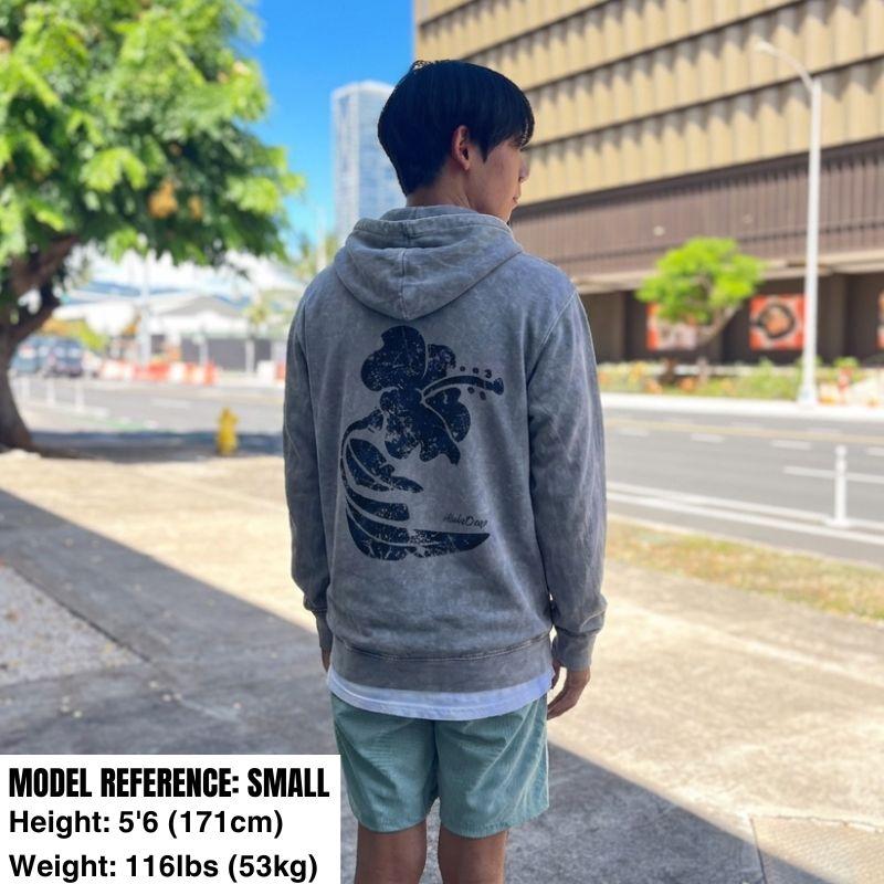 Aloha Days Hoodie Hibiscus Ltd. Made In Hawaii Small-XLarge Grey - Must-Have for Surfers