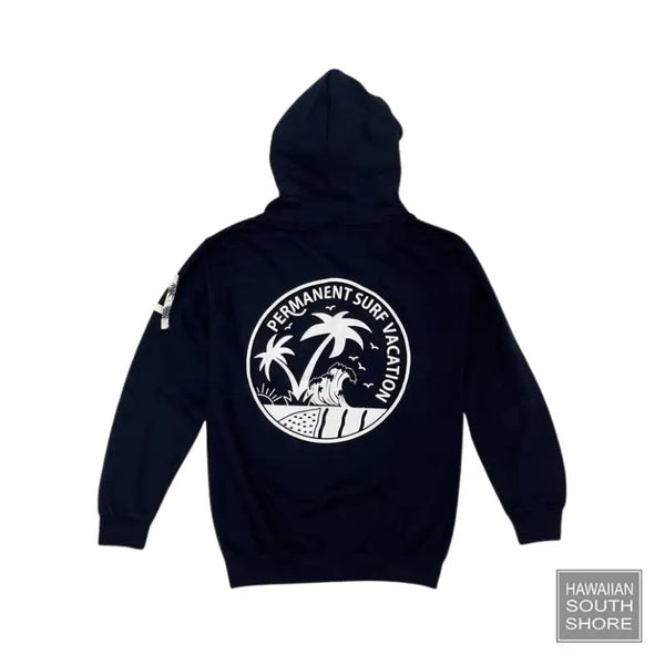 Aloha Days Hoodie Permanent Vacation Pineapple Made in Hawaii Navy Surf Shop and Clothing Boutique Honolulu