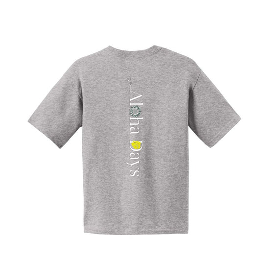 Aloha Days Kids T-Shirt Box Aloha Made In Hawaii XLarge Grey - Must - Have for Surfers