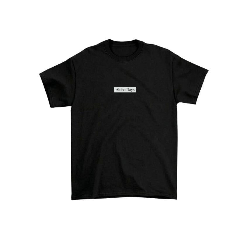 Shop Aloha Days Box Logo 3 T-Shirt Black - Hawaii