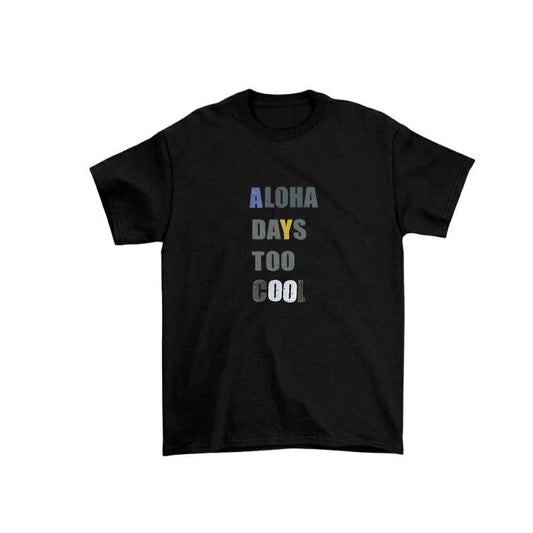 Aloha Days Kids T-Shirt Cool Made in Hawaii (XSmall - Large) Black - Must - Have for Surfers