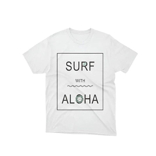 Aloha Days Kids T-Shirt SURF & ALOHA Made in Hawaii White - Must - Have for Surfers