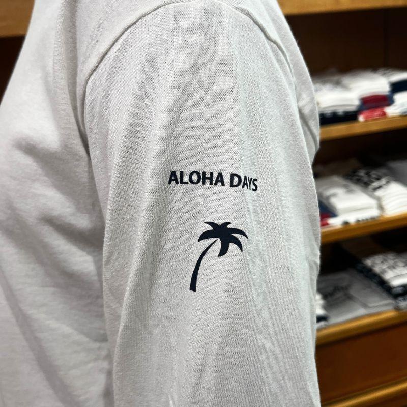Aloha Days Long Sleeves T-Shirt Box Logo 3 (Small - XLarge) White - Must - Have for Surfers