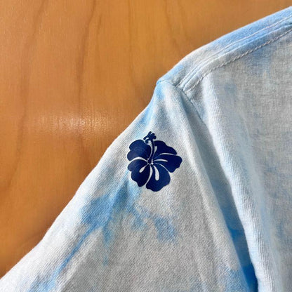 Aloha Days Long Sleeves T-Shirt HIBISCUS Made in Hawaii (Small-XLarge) Blue - Must-Have for Surfers