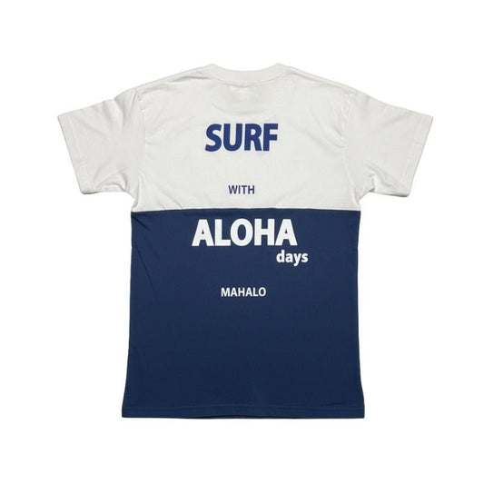 Aloha Days Shaka Made in Hawaii S - 2XL White Navy - Must - Have for Surfers