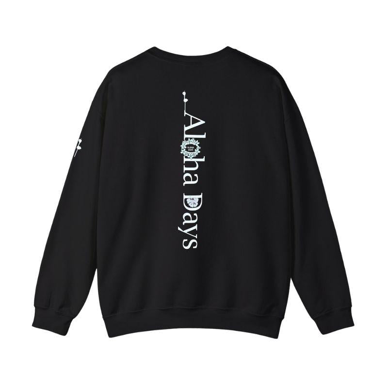 Aloha Days Sweater Box Logo 3 Made in Hawaii (Small-Med) Black - Must-Have for Surfers