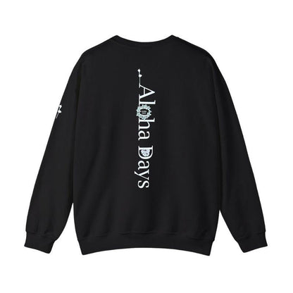 Aloha Days Sweater Box Logo 3 Made in Hawaii (Small-Med) Black - Must-Have for Surfers