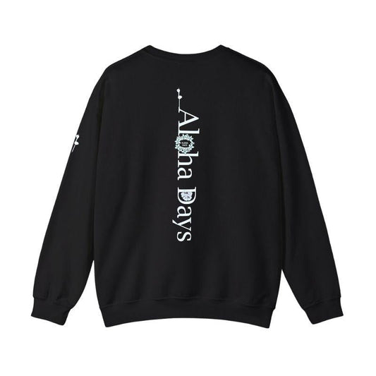 Aloha Days Sweater Box Logo 3 Made in Hawaii (Small-Med) Black - Must-Have for Surfers