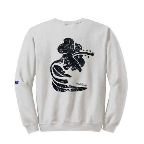Aloha Days Sweater Hibiscus print curated in Hawaii