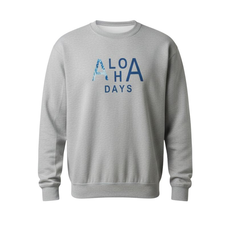 Aloha Days Sweater New HI (Med - Large) Grey - Must - Have for Surfers