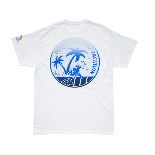 Aloha Days T-Shirt ALOHA VACATION (Small - XLarge) White Blue - Must - Have for Surfers