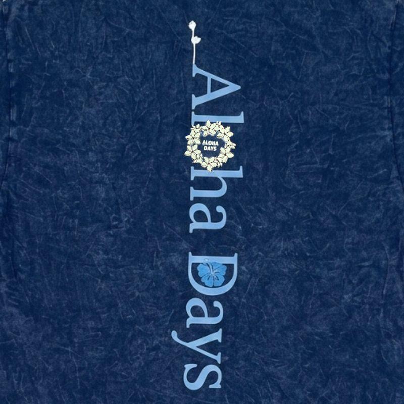 Aloha Days T-Shirt BOX LOGO 3 Ltd. Made in Hawaii (Small - XLarge) Navy - Must-Have for Surfers