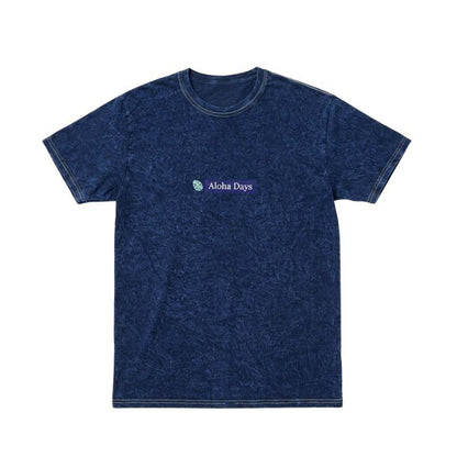 Aloha Days T-Shirt BOX LOGO 3 Ltd. Made in Hawaii (Small - XLarge) Navy - Must-Have for Surfers