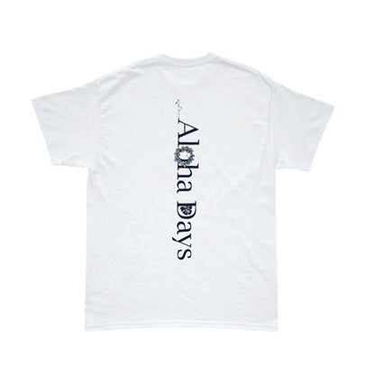 Aloha Days T-Shirt BOX LOGO Made in Hawaii (Small - Large) Navy - Must - Have for Surfers