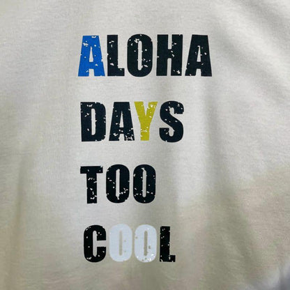 Aloha Days T-Shirt Cool Made in Hawaii (Small - Large) White - Must - Have for Surfers