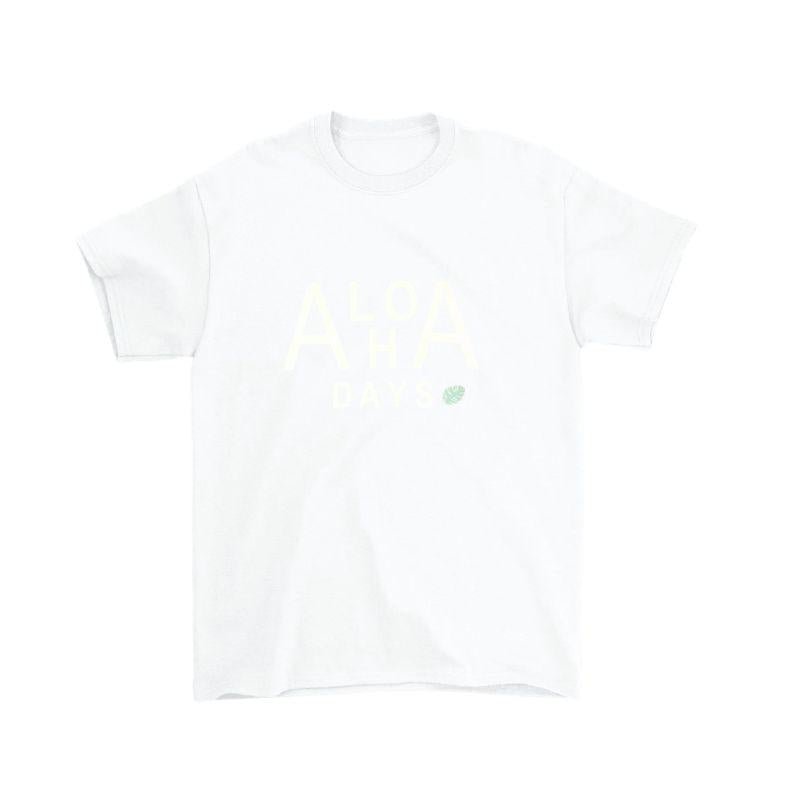 Aloha Days T-Shirt HI Made in Hawaii (Small - XLarge) White - Must - Have for Surfers