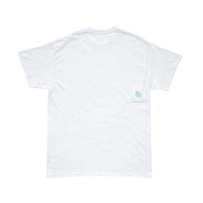 Aloha Days T-Shirt MONSTERA LTD. Made in Hawaii (Small - XLarge) White - Must - Have for Surfers