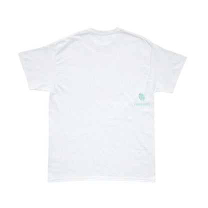 Aloha Days T-Shirt MONSTERA LTD. Made in Hawaii (Small - XLarge) White - Must - Have for Surfers