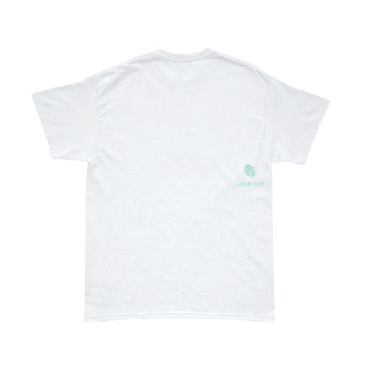 Aloha Days T-Shirt MONSTERA LTD. Made in Hawaii (Small - XLarge) White - Must - Have for Surfers