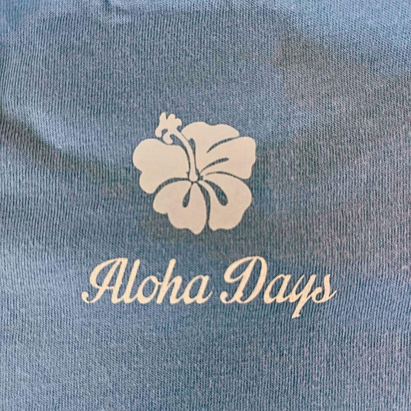 Aloha Days T-Shirt SURF & ALOHA Made in Hawaii S - XL Light Blue - Must - Have for Surfers