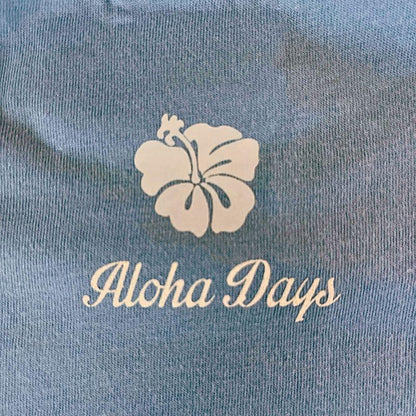 Aloha Days T-Shirt SURF & ALOHA Made in Hawaii S - XL Light Blue - Must - Have for Surfers