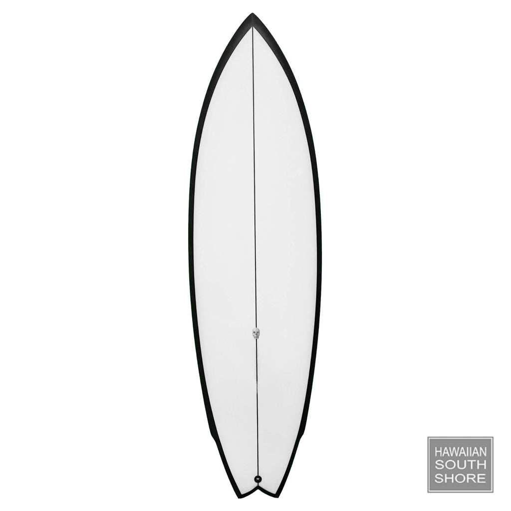 CHRISTENSON Lane Splitter (5’10) Twin Fin FUTURES Clear Sand Black Rails SHOP SURFBOARDS Surf Shop and Clothing Boutique Honolulu