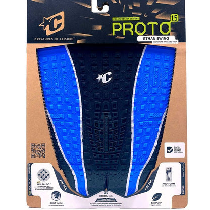 CreaturesofLeisure Deckpad Proto 1.5 Ethan Pin Tail Eco Black Cobalt - Must - Have for Surfers