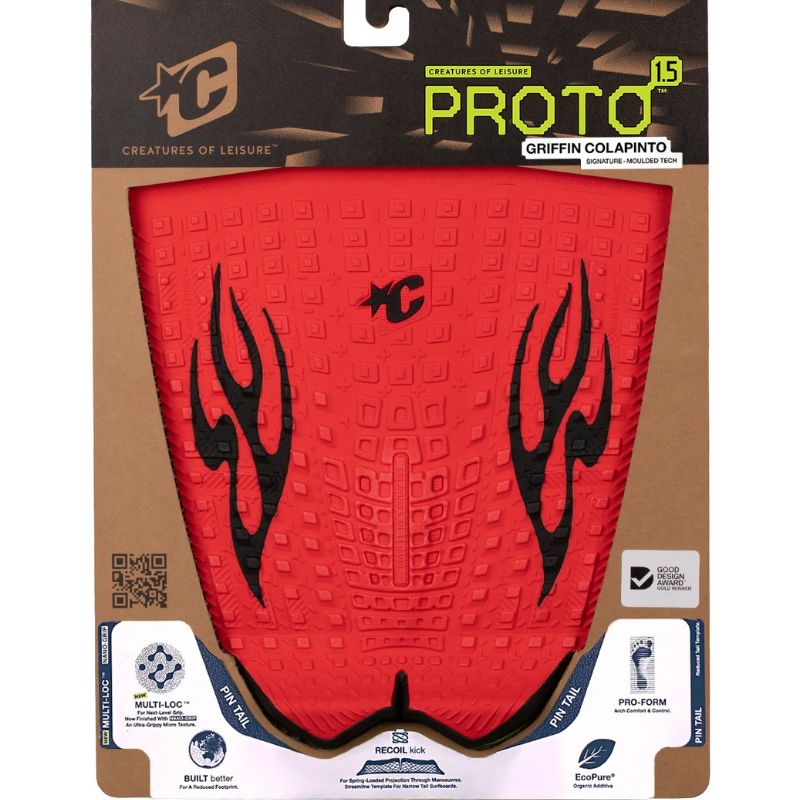 CreaturesofLeisure Deckpad Proto 1.5 Griffin Pin Tail Eco Fluro - Must - Have for Surfers