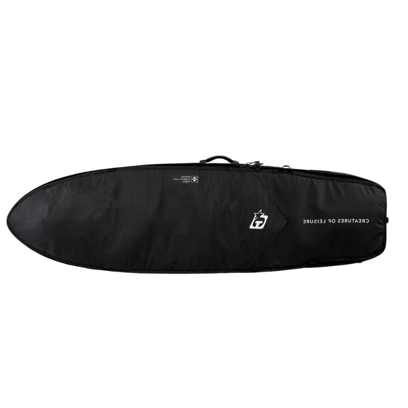 CreaturesofLeisure Double Board Bag Fish (7'1) Black Silver - Must - Have for Surfers