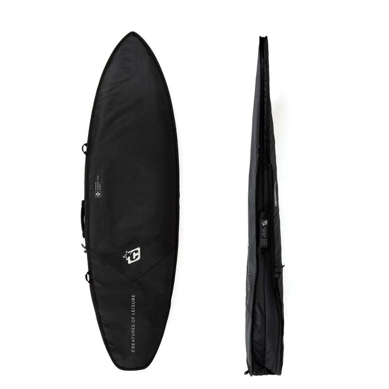 CreaturesofLeisure Shortboard Day Use Bag 6'3" Black Silver - Must - Have for Surfers