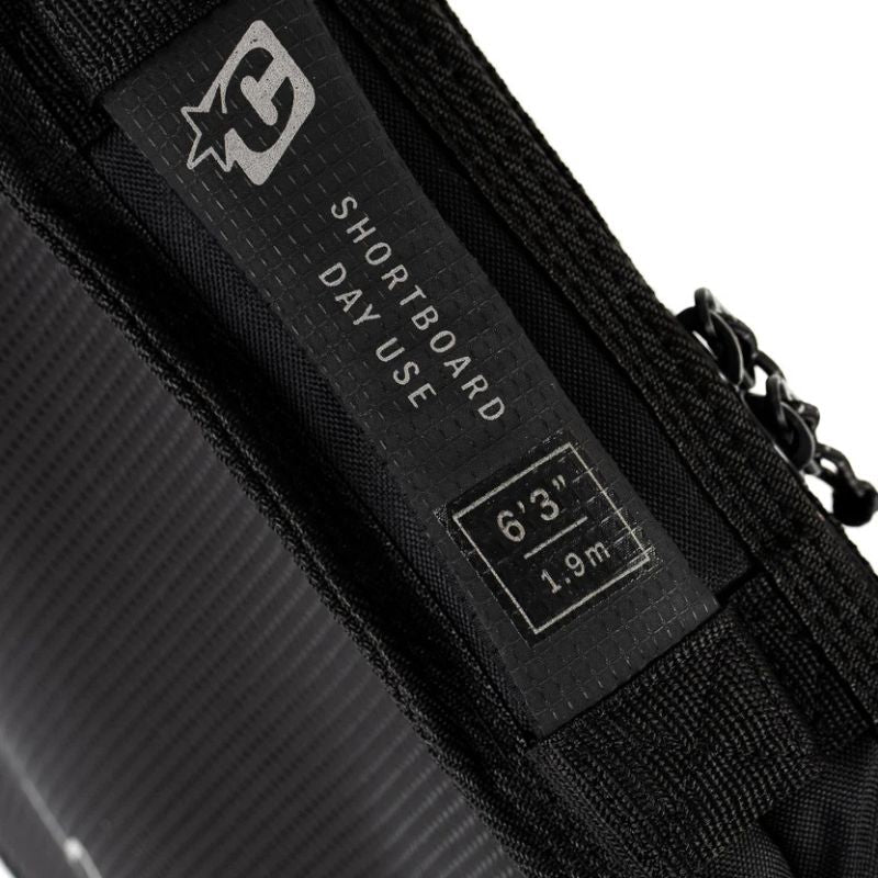 CreaturesofLeisure Shortboard Day Use Bag 6'3" Black Silver - Must - Have for Surfers