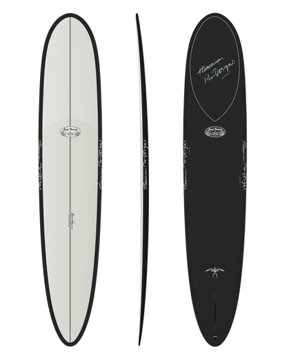 Donald Takayama DT 2 Thunderbolt Black White/Carbon Bottom surfboard, deck, rail and bottom views