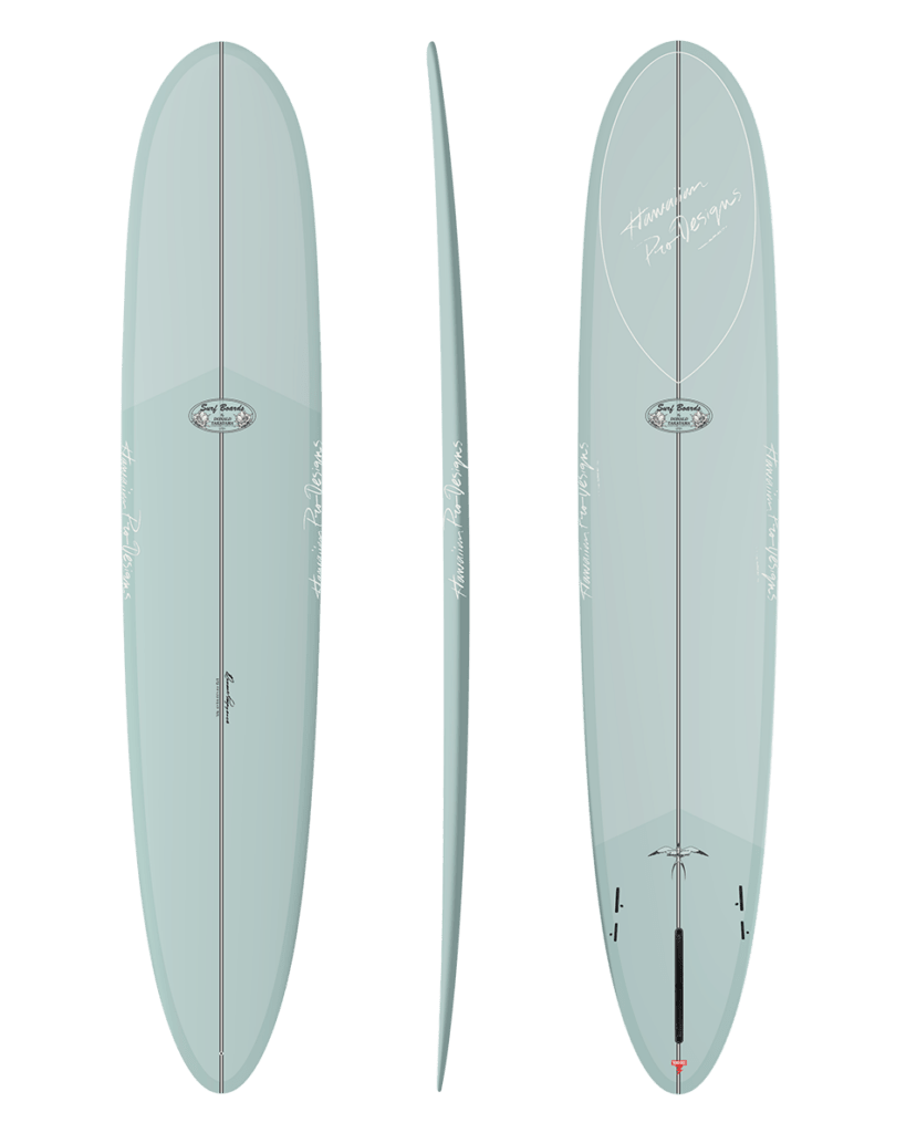 Donald Takayama DT 2 Thunderbolt Red DT Blue surfboard, deck, rail and bottom views