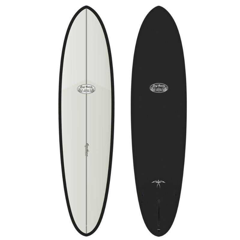 Donald Takayama DT Egg surfboard, Thunderbolt Black build in White/Carbon Bottom