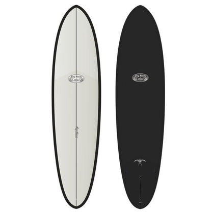 Donald Takayama DT Egg surfboard, Thunderbolt Black build in White/Carbon Bottom