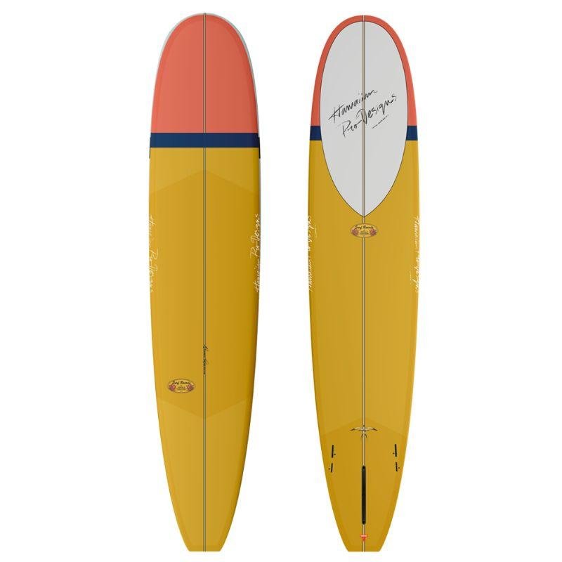Donald Takayama In The Pink surfboard, Thunderbolt Red build in Legacy