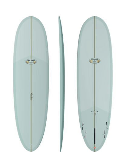 Donald Takayama Scorpion 2 Thunderbolt Red DT Blue surfboard, deck, rail and bottom views