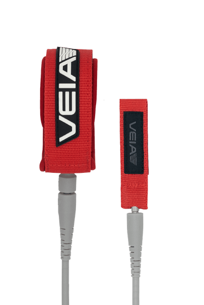 Explorer 6' Comp Leash - Red/Storm (For Online Purchase Only) - Must - Have for Surfers