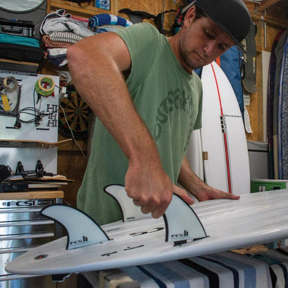 FCS II MID THRUSTER Harley Ingleby Large Performance Core White - Must - Have for Surfers