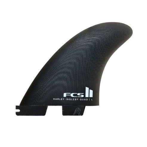 FCS II Harley Ingleby HIBT Quad Set Performance Glass fins for versatile longboard surfing