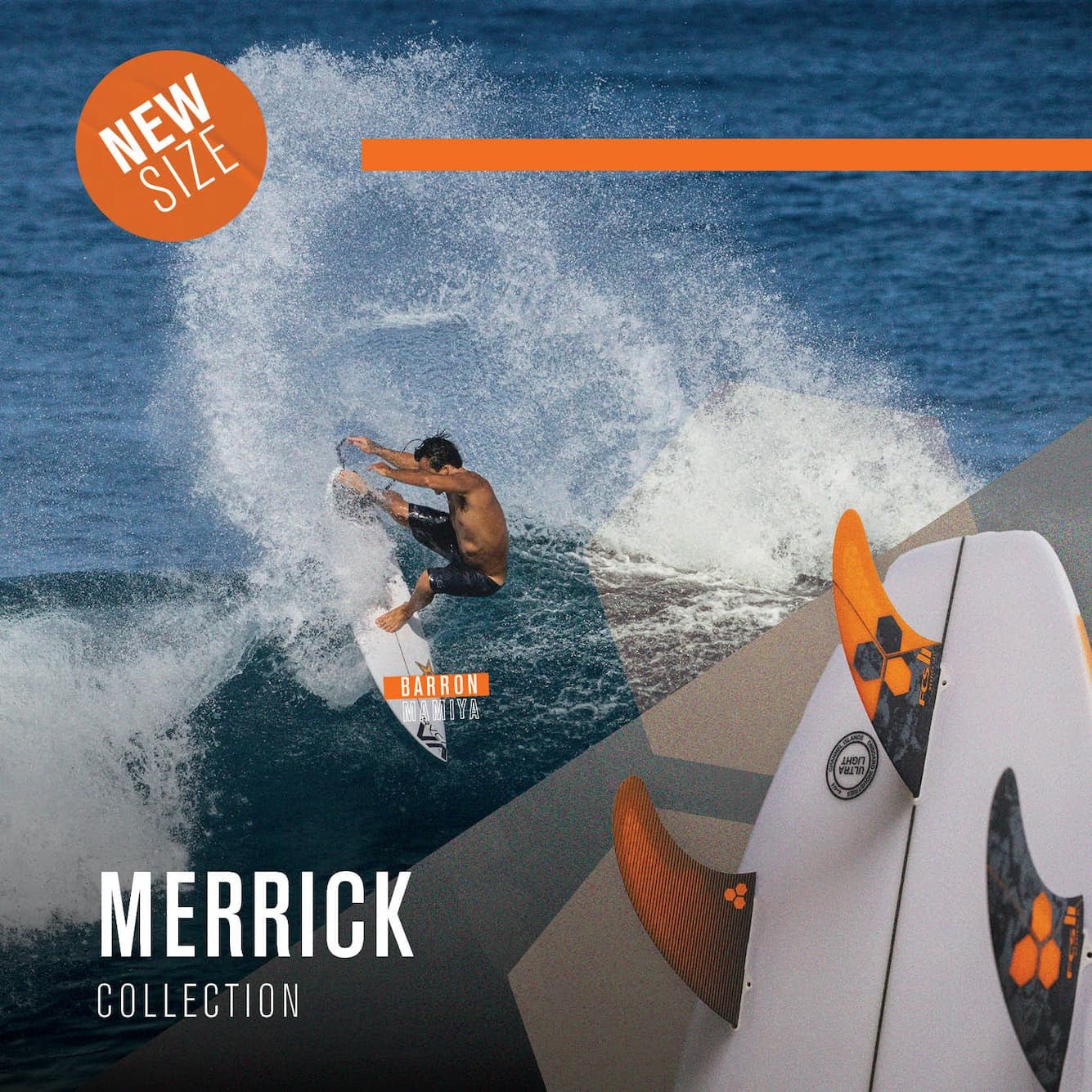 Shop FCS II Al Merrick tri Fins XLarge Orange | Hawaii