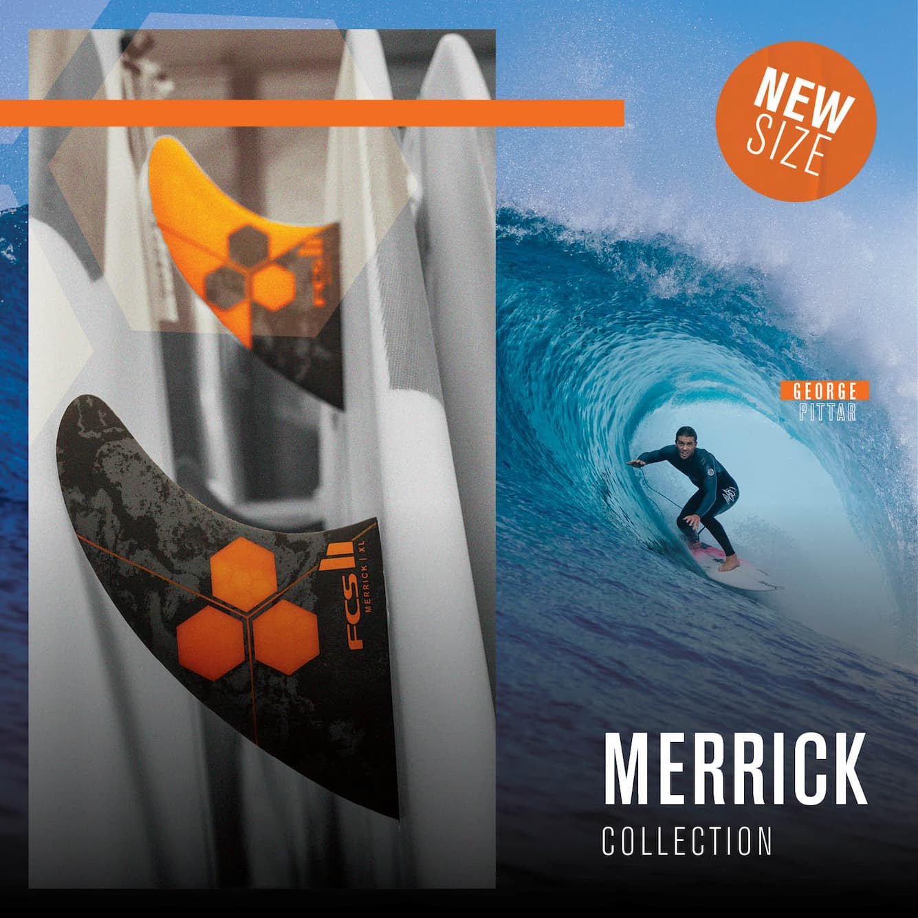 FCS II THRUSTER Al Merrick Performance Core X - Large Orange - Must - Have for Surfers